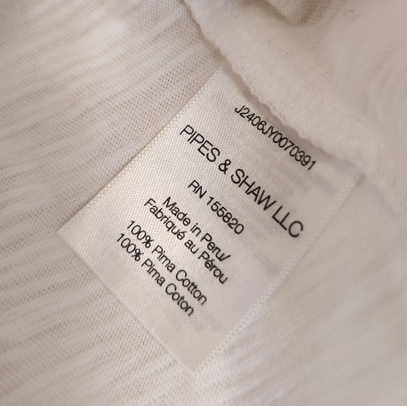 Veronia beard Mason Baseball Tee In Stone Khaki white size large - Picture 5 of 5